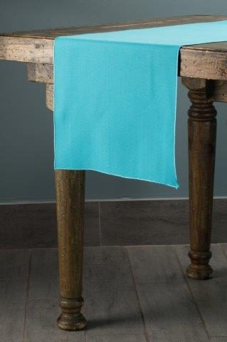Classic Solid Turquoise table runner
